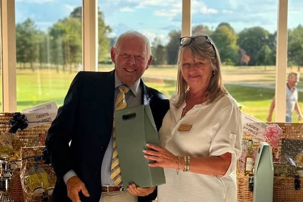Ray Chapman and Emma Clayton enjoying the fundraising golf event at Malton & Norton Golf Club
