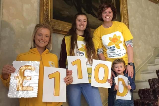 Nicola, along with her mum (Catherine Spiller) and sister (Adele Spiller) raised £1,100 for Marie Curie.