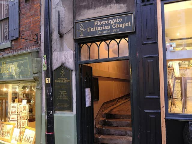 Whitby's hidden chapel, tucked away between the Java Cafe and the Sutcliffe Gallery