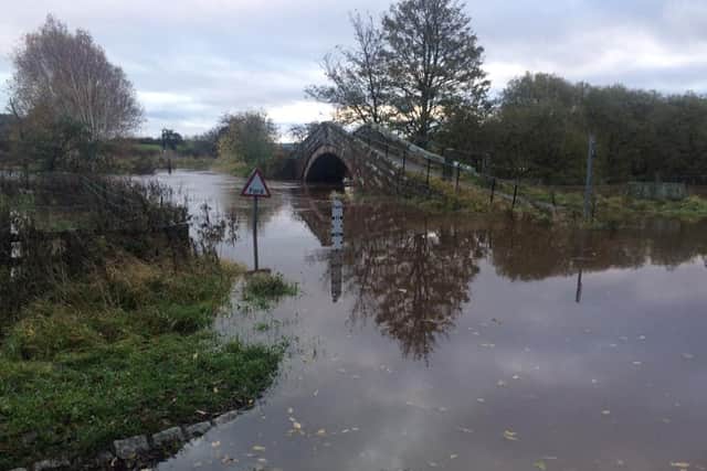 Duck Bridge, Danby, last weekend - Picture Courtesy Mike via Castleton Traffic Reports.