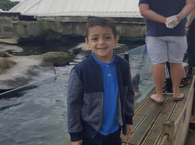 Bradley at Sealife Scarborough shortly before he lost his fight with cancer. Picture from Sealife Scarborough