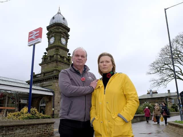 James and Kim Hodgson are campaigning for better rail services.