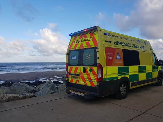 Emergency services were called out to Whitby beach.
