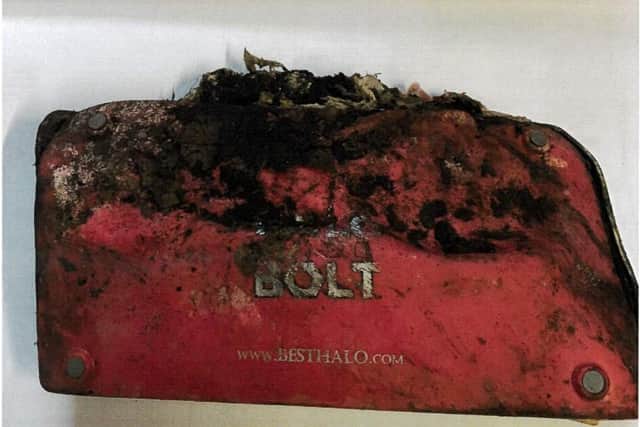 The remains of the power bank which caused the bin lorry fire