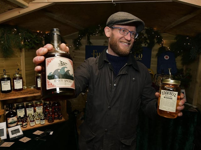 Mark Parkin of Furbellow and Co ready for customers, 195012h