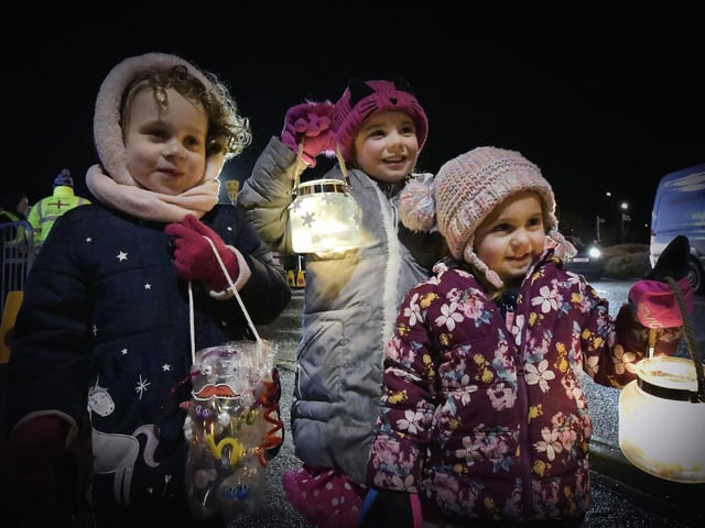The lantern parade moves through town, 195012e