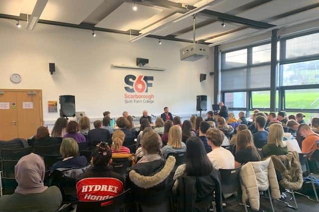 Scarborough Sixth Form College election debate.
