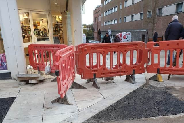 The repair near the Vernon Road junction.