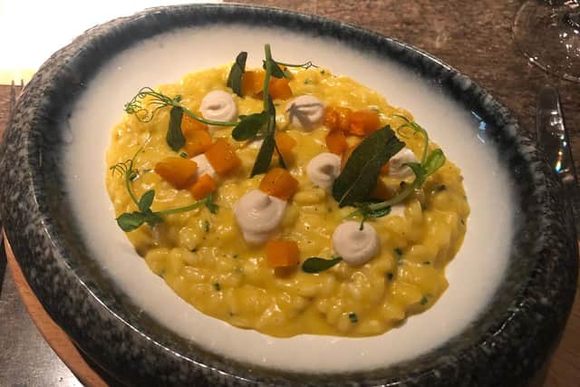 Squash risotto at The Montagu Kitchen.