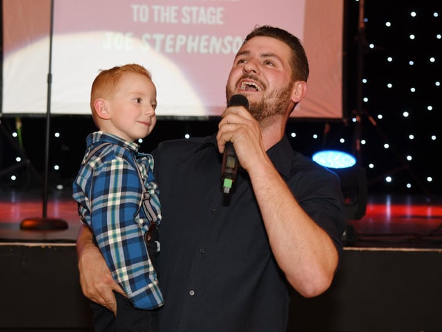 Ronnie Kemp-Duke with Singer Joe Stephenson.