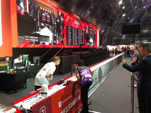 Scarborough UTC at the world finals of the F1 in Schools challenge in Abu Dhabi.