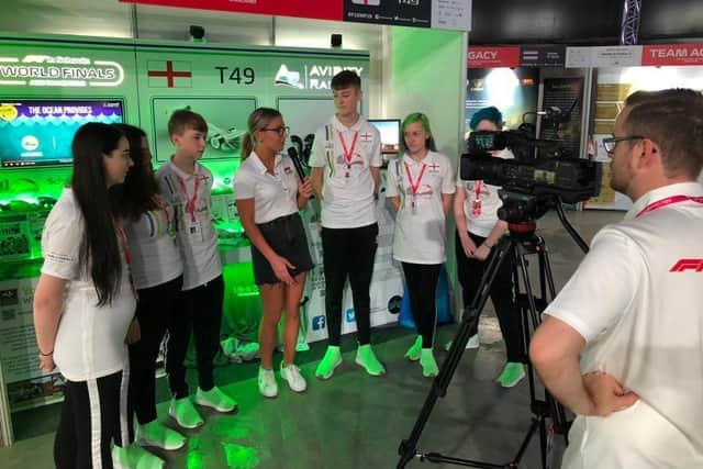 Scarborough UTC at the world finals of the F1 in Schools challenge in Abu Dhabi.