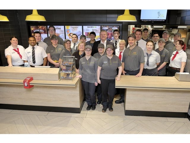 The team ready to greet customers.