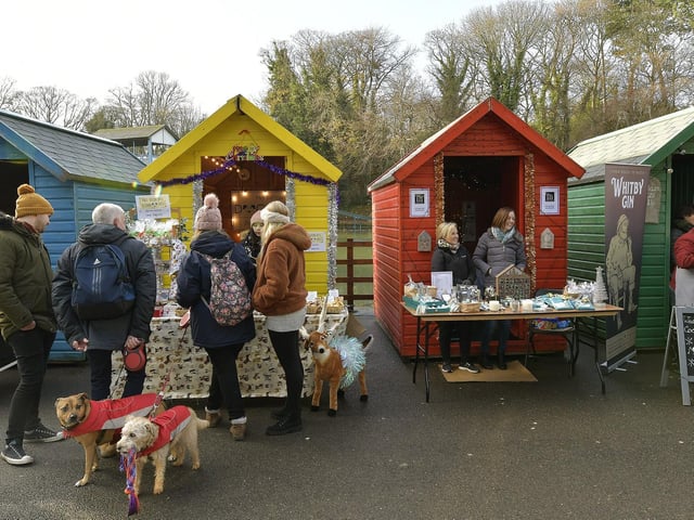 Stalls full of festive treats.