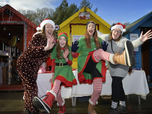Julia Clark, Ellan and mum Nichola Coleman, and Elizabeth Wilson Stephens.