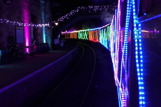 The kaleidoscope of colour on the train in Pickering Station - Pic credit: Robert Townsend