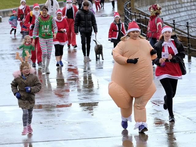 Despite rainy conditions, the runners gave it their all.