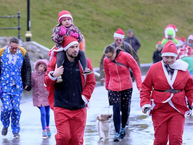 Santa's set off on their way.