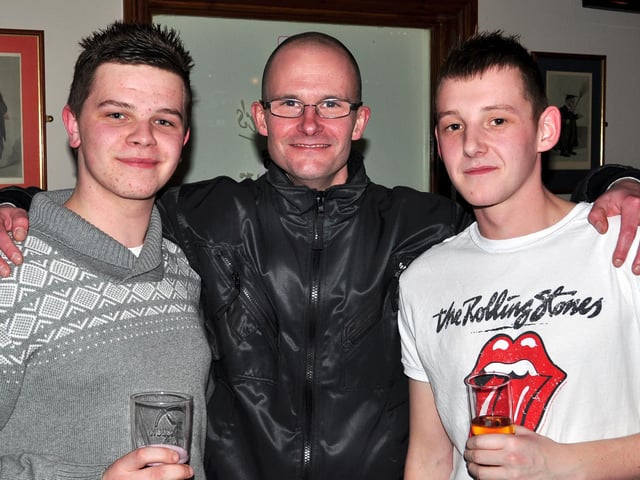 Adam, Eddie and Craig toast their night.