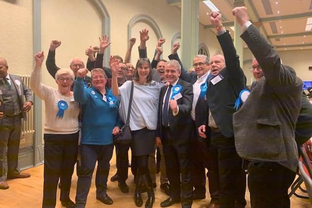 Robert Goodwill and his team celebrate victory.