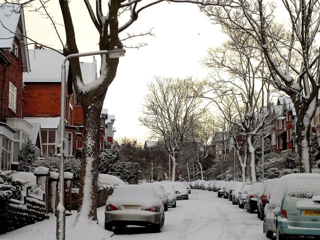 Residents wake up to snowy scenes.