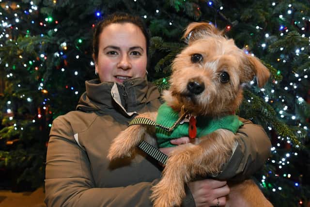Kimberley Vickers with Max the dog. Picture by Paul Atkinson