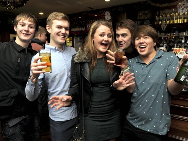 Lucy with college friends in town.