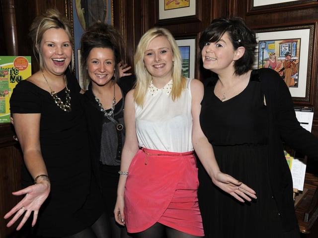 Charlotte, Samantha, Jude and Sally in town.