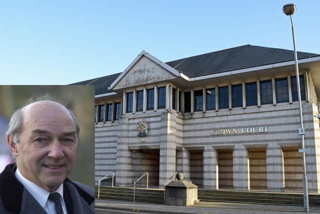 Doncaster Crown Court, inset: David Hudghton.