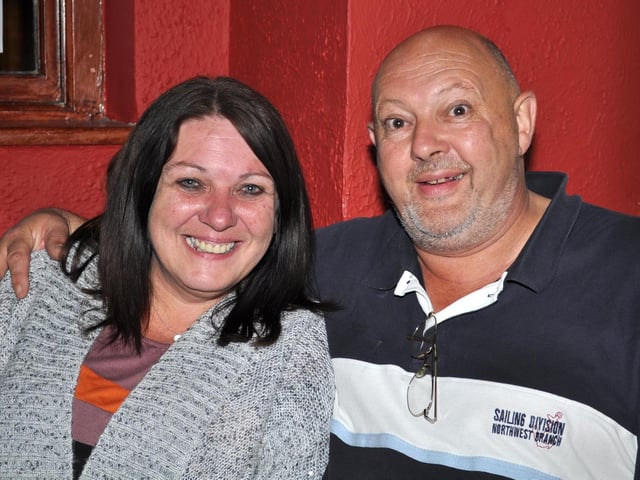 Enjoying their night out.
