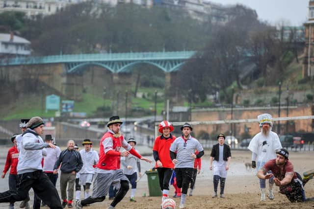 Fishermen v Firemen. Picture JPI Media.