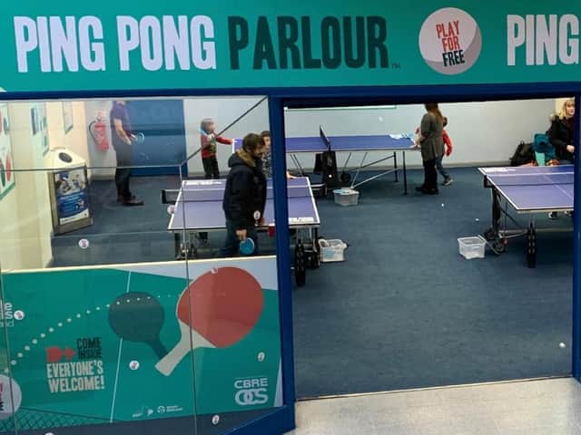 The Brunswick's ping pong parlour.