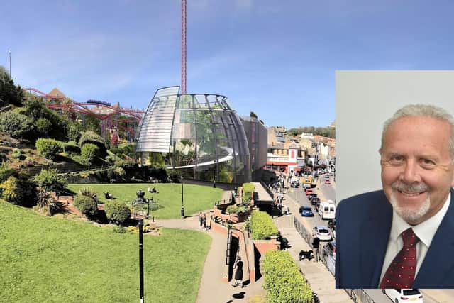 Flamingo Land's proposal. Inset: Cllr Siddons.