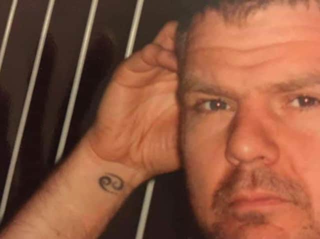 Pete Brown, and the distinctive tattoo on his wrist. Picture from the Brown Family