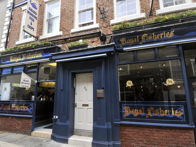 Royal Fisheries
A reviewer said:
Very good fish and chips. Would definitely go back. Batter perfectly judged and chips taste like proper chips - a rare thing it seems! Ask for scraps ;-)