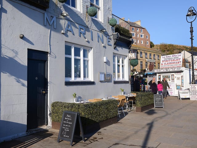 The Marine
A reviewer said:
We love this place, it never fails to delight, we have just returned from another Whitby break and we ate at the Marine on 3 separate occasions.
On each occasion we chose a different meal, ie fresh crab, fresh lobster, fish pie, Cod & Chips, each meal was faultless.
We look forward to our next visit, it's great this place exists, it's head & shoulders above the rest in Whitby xx