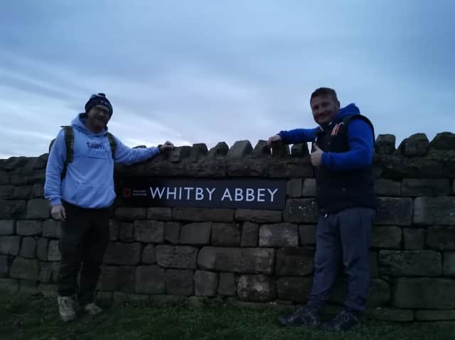 From left Lee Sunderland and Jamie Dodds near the finish line. Picture from Lee Sunderland.