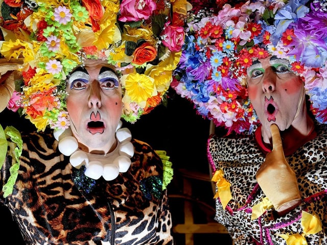 The Cinderella panto comes to Scarborough's Spa Theatre ... Ugly Sisters Phil Beck and Dale Ibbetson. Photo: Richard Ponter