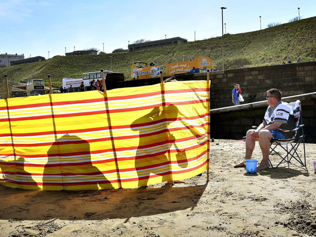 Enjoying the weather on Scarbororough's North Bay. Photo: Richard Ponter