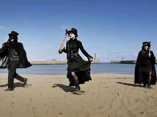 Simon Hazel and Jane McCarthy at Whitby Goth Festival. Photo: Richard Ponter