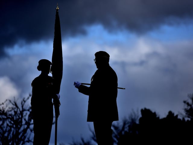 Scarborough Remembrance service at Oliver's Mount. Photo: Richard Ponter