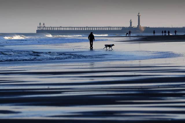 A New Year's Day stroll along the beach