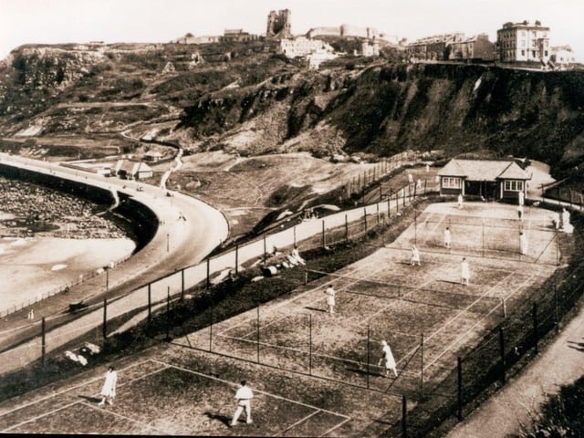 Today there is still an enclosed sports court on North side but its hard to imagine that several tennis courts were once there. They surely would have some of the most picturesque courts in the country.