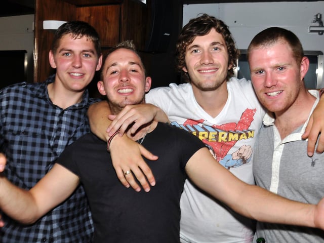 Robbie, Billy, Josh and Carl having fun.