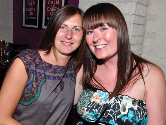 Lisa and Kerry in Blue Lounge.
