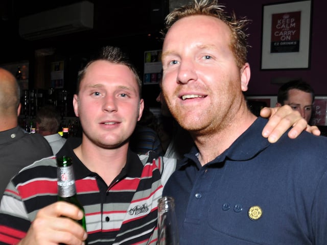 Dave and Rob boogie on down in Blue Lounge.