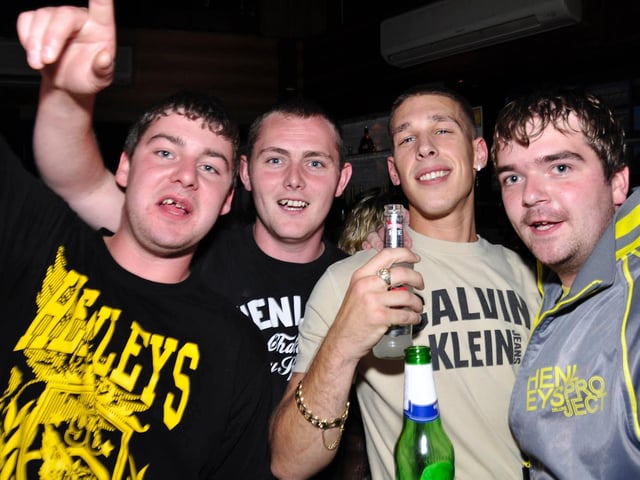 John, Johnny, Bud and Seadog on a lads night out.
