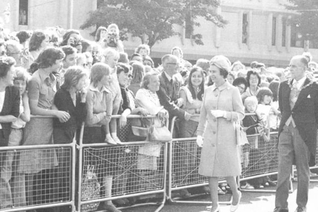 You remember the Queen coming to town for a visit in 1975.
