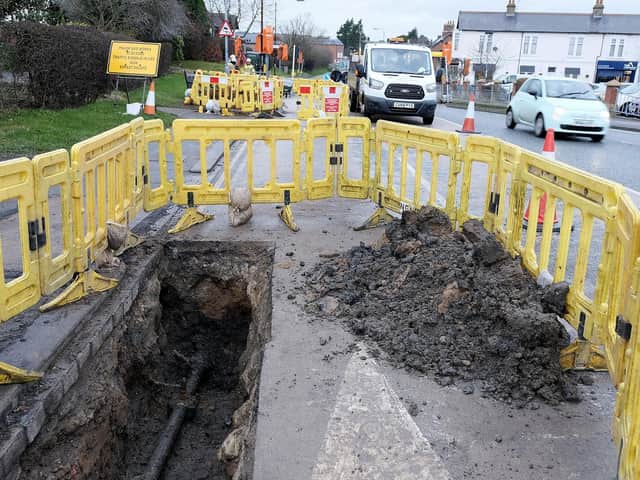 Road works are causing delays on Scalby Road,