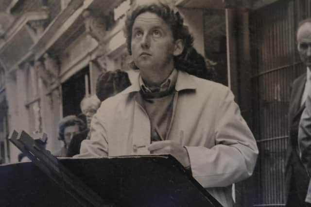 Alan Stuttle painting in York when he'd just started out.